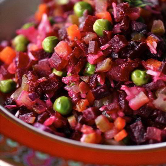 Рецепт винегрета с зеленым горошком