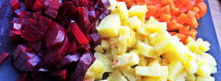 винегрет со шпротами. Шаг 3