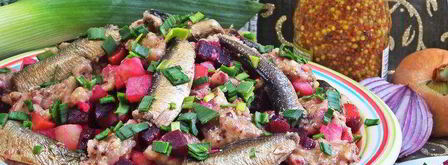 винегрет со шпротами. Шаг 15