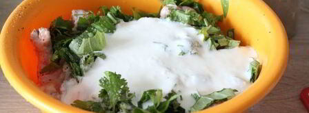 маринад для курицы на кефире с чесноком и травами. Шаг 4