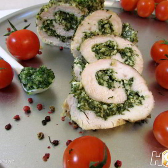 Рецепт филе индейки с соусом песто из укропа