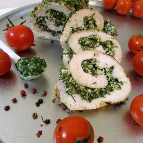 Рецепт филе индейки с соусом песто