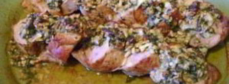 филе свинины с соусом песто из семечек. Шаг 6