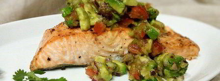 лосось с соусом сальса из авокадо. Шаг 6