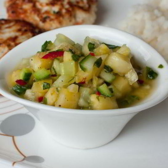 Рецепт огуречно-ананасовой сальса