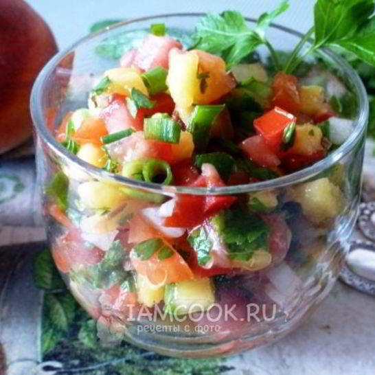 Рецепт сальсы с персиками