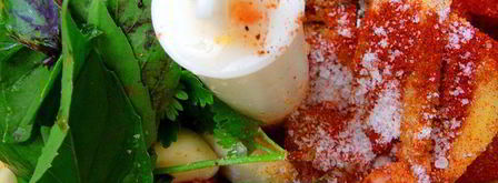 свиная вырезка маринованная в кинзе и томатная сальса. Шаг 7