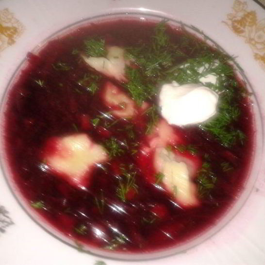 Рецепт борща грибного с ушками