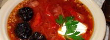 борщ с черносливом вегетарианский. Шаг 5