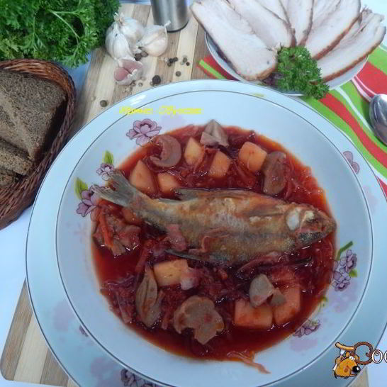 Рецепт борща с грибами и карасями по-днепропетровски