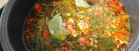 красный борщ со щавелем без капусты в мультиварке. Шаг 9