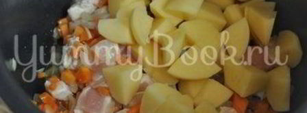 зеленый борщ в мультиварке. Шаг 3