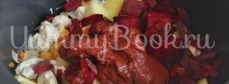 зеленый борщ в мультиварке. Шаг 4