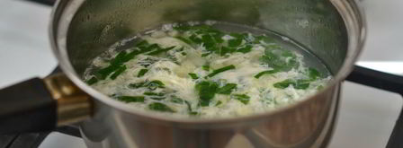 бульон со шпинатом. Шаг 6