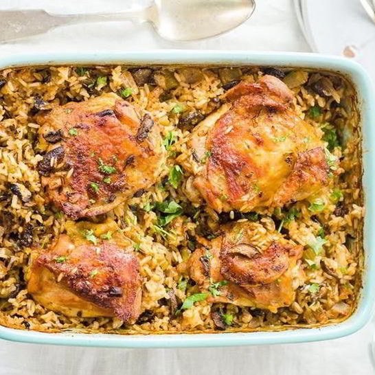Рецепт дикого риса с курицей и грибами на курином бульоне