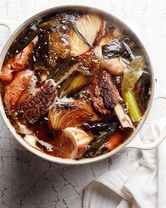 Овощной бульон на костях