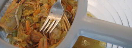 равиоли с лангустинами и цукини в густом бульоне. Шаг 6