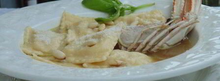 равиоли с лангустинами и цукини в густом бульоне. Шаг 11