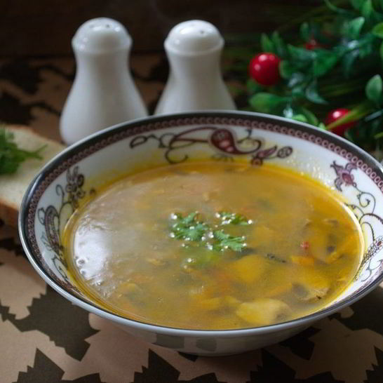 Рецепт супа на грибном бульоне