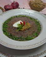 Фасолевый суп с сальсой