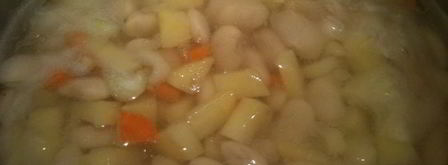 фасолевый суп со сливочным сыром. Шаг 6