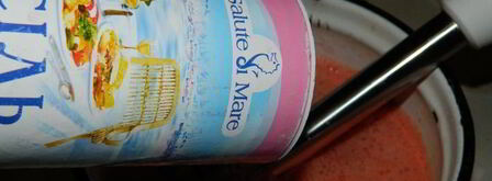 арбузный гаспачо в ледяной тарелке. Шаг 15