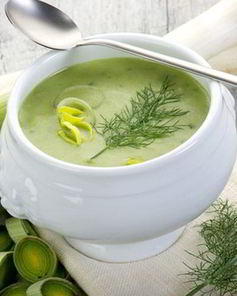 Белый гаспачо с пореем