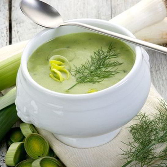 Рецепт белого гаспачо с пореем