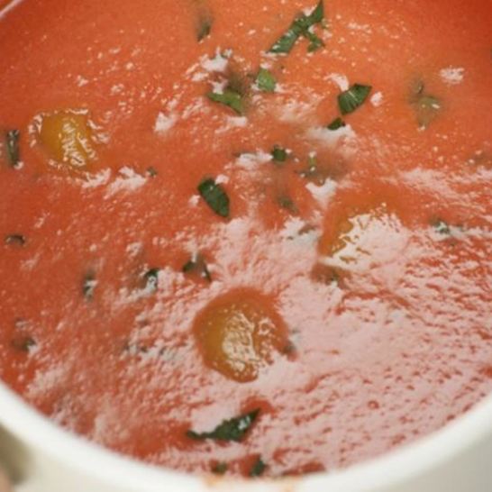 Рецепт гаспачо с апельсиновым льдом