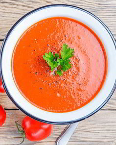 Гаспачо с медом и авокадо