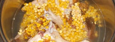 гороховый крем-суп на копченных ребрышках. Шаг 4