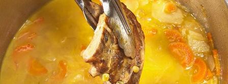 гороховый крем-суп со сливками. Шаг 12