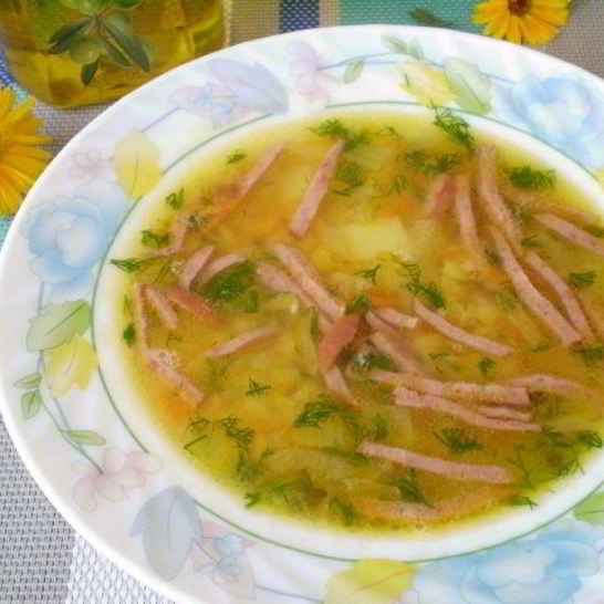 Рецепт горохового супа без мяса