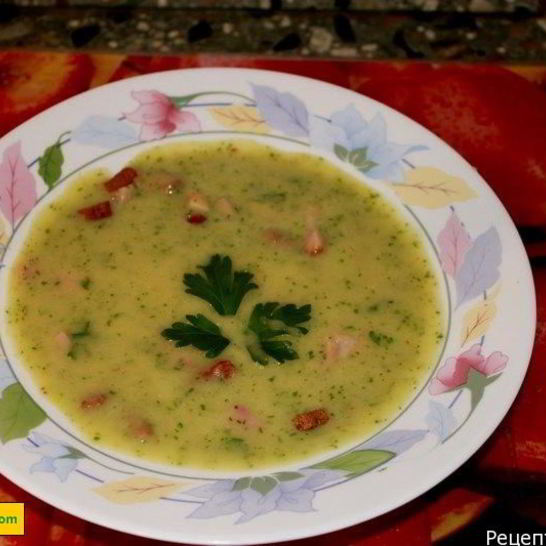 Рецепт горохового супа с беконом и ветчиной