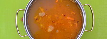 гороховый суп с чесночными рулетиками. Шаг 10