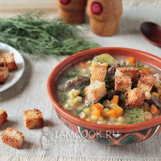 Рецепт горохового супа с говядиной в мультиварке