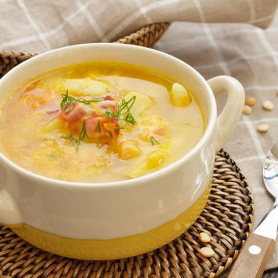 Рецепт горохового супа с копчеными крылышками