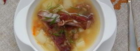 гороховый суп с копчеными свиными ребрами. Шаг 8