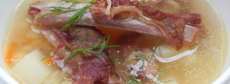 гороховый суп с копчеными свиными ребрами. Шаг 9