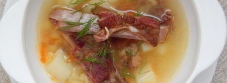 гороховый суп с копчеными свиными ребрами. Шаг 10