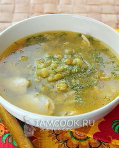 Гороховый суп с куриными бедрами