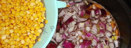 гороховый суп с курицей в мультиварке. Шаг 7