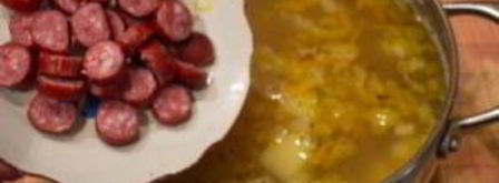гороховый суп с охотничими колбасками. Шаг 7