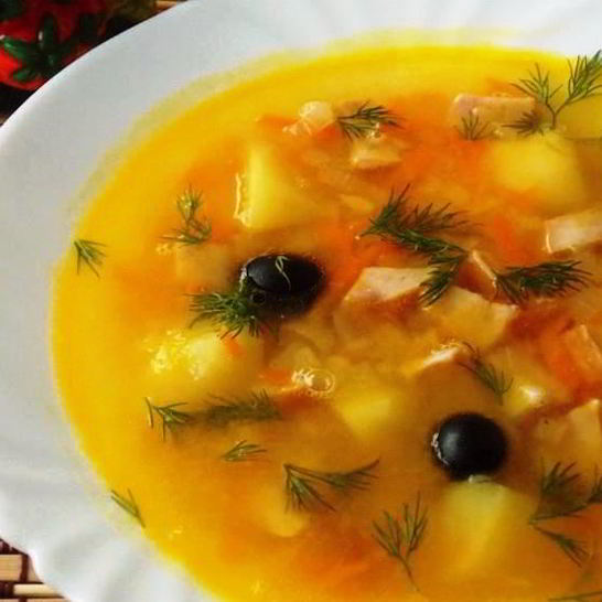 Рецепт горохового супа с ветчиной