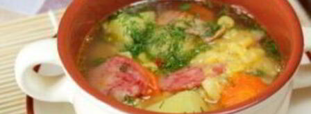 суп с горохом и копченой колбасой. Шаг 8