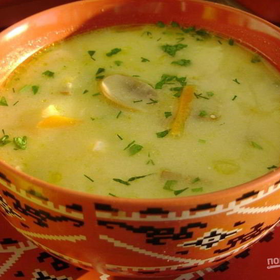 Рецепт грибного супа с цветной капустой