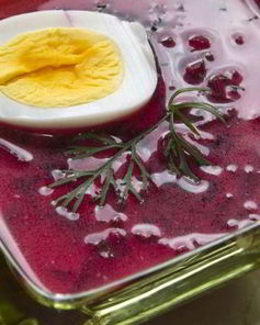 Белорусский холодник из свеклы на минеральной воде