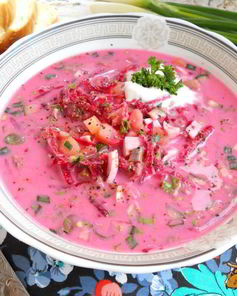 Холодный норвежский суп с селедкой