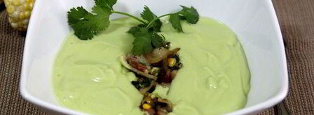 холодный суп из авокадо с начинкой. Шаг 8