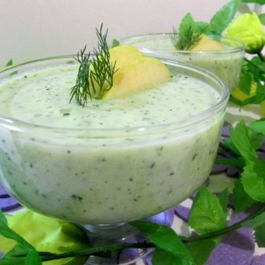 Рецепт холодного супа-пюре зеленого микс